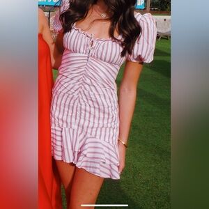 Red and white stripped dress!!